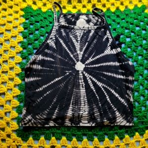 Black + Cream Racerback Tank Top